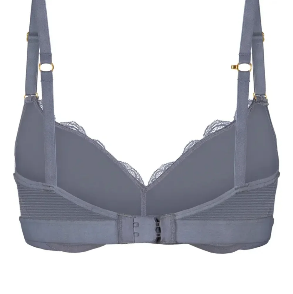 Lively Lace wireless push-up T-Shirt Bra Smoke gray 34C - Picture 2 of 5